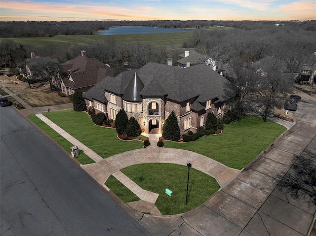 2909 Canyon Creek Dr, Sherman, TX 75092 - aerial view of property and surrounding area with a large body of water