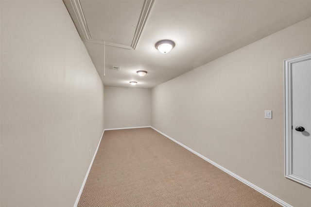 2909 Canyon Creek Dr, Sherman, TX 75092 - spare room featuring attic access and carpet