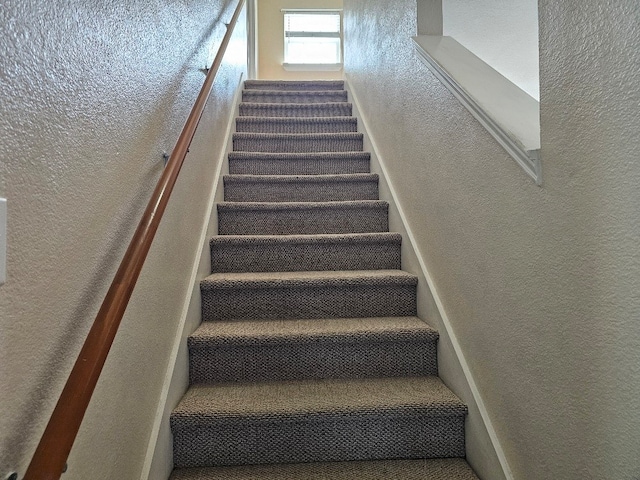 1416 Connie St, Burleson, TX 76028 - staircase with a textured wall