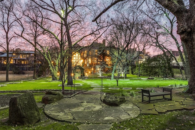 view of community featuring a yard