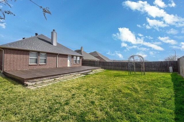 2444 Horseback Trl, Fort Worth, TX 76177 - view of yard featuring a deck