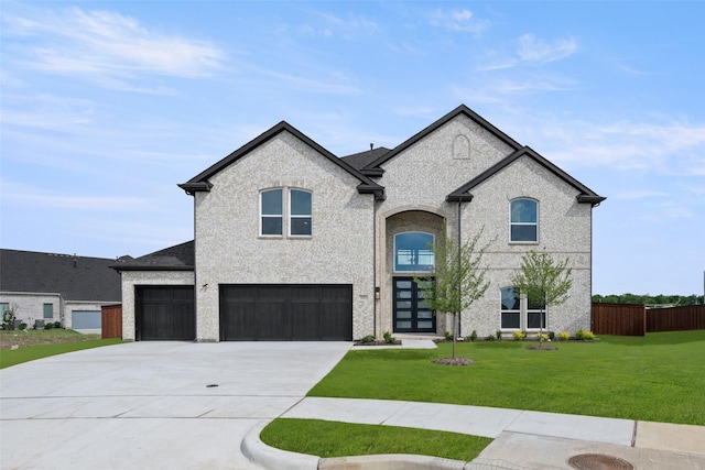 7127 Seagrove Ct, Grand Prairie, TX 75054 - french country home with a garage and concrete driveway