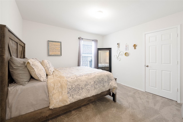 bedroom featuring carpet