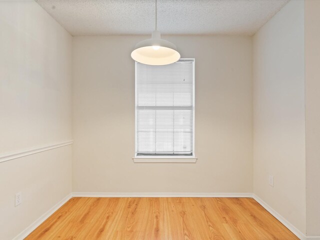218 N Texas Blvd Unit 316, Denton, TX 76201 - empty room featuring baseboards, a textured ceiling, and wood finished floors