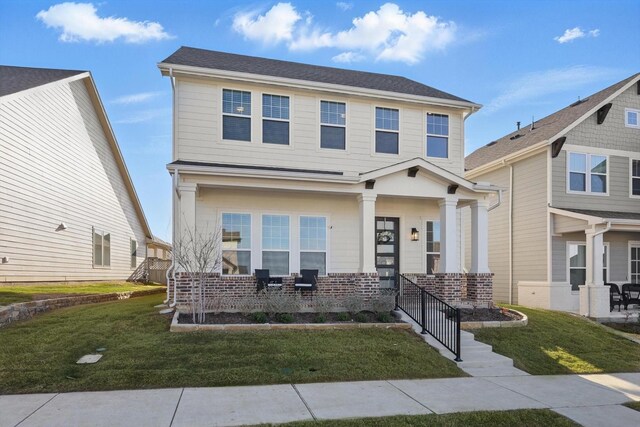 1417 Horizon Way, Northlake, TX 76247 - view of front facade featuring a porch and a front yard