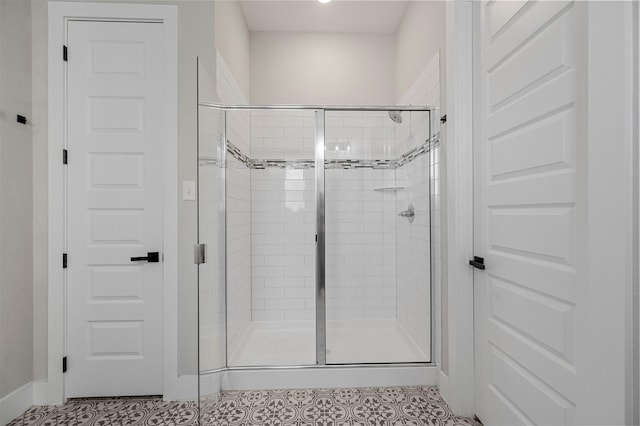 1840 Big Spring Dr, Forney, TX 75126 - full bath featuring a stall shower and tile patterned flooring