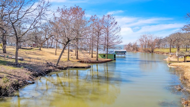 120 Littlefield Dr, East Tawakoni, TX 75472 - water view with a boat dock