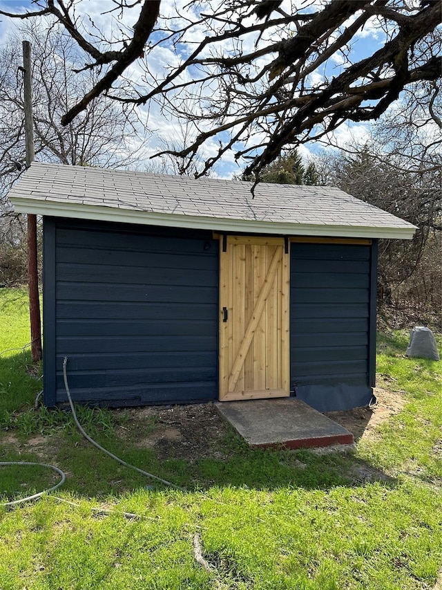view of shed