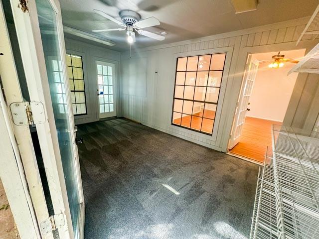 4424 Denver Dr, Plano, TX 75093 - empty room with crown molding, carpet flooring, and a ceiling fan