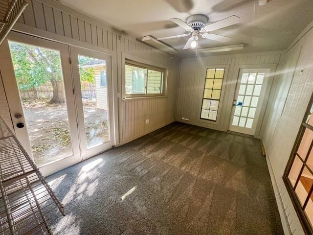 4424 Denver Dr, Plano, TX 75093 - unfurnished sunroom featuring ceiling fan