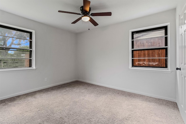 4630 Harvey Dr, Mesquite, TX 75150 - empty room with carpet flooring, baseboards, and a ceiling fan