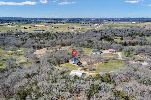 640 County Road 203, Collinsville, TX 76233 - birds eye view of property with a rural view