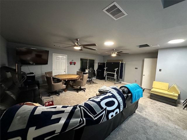 104 Greenbriar Ln, Colleyville, TX 76034 - carpeted living room with a ceiling fan and baseboards
