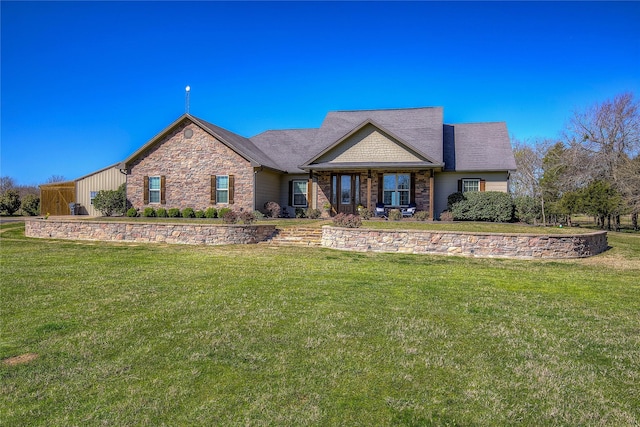 950 Rs County Road 1520, Point, TX 75472 - craftsman-style home featuring a front yard and stone siding