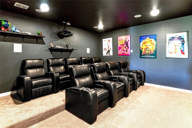 4029 Campania Ct, Colleyville, TX 76034 - carpeted home theater with baseboards and recessed lighting