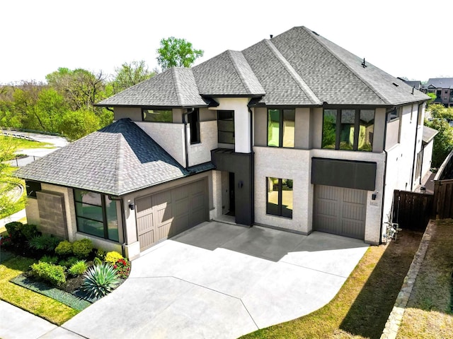 4029 Campania Ct, Colleyville, TX 76034 - view of front of property featuring concrete driveway, stucco siding, roof with shingles, and a garage