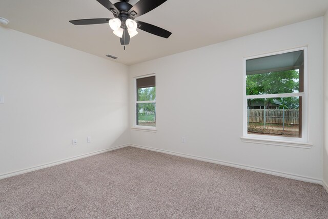 5557 N 10th, Abilene, TX 79601 - carpeted spare room featuring ceiling fan, a smoke detector, and baseboards