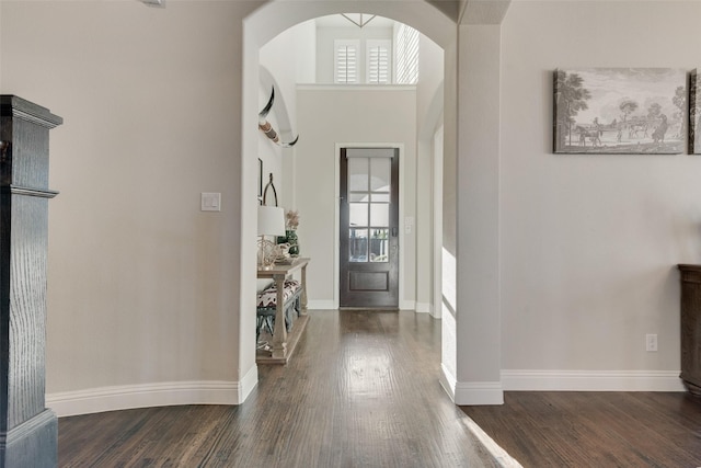 4406 Ravenbank Dr, Rockwall, TX 75087 - entrance foyer featuring baseboards, plenty of natural light, and wood finished floors