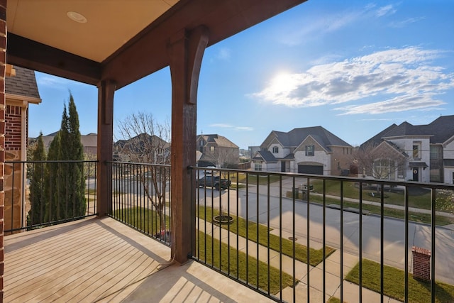 balcony with a residential view
