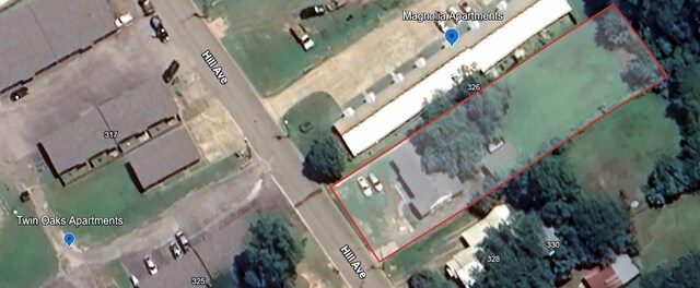 326 Hill Ave, Pittsburg, TX 75686 - aerial overview of property's location with property boundaries highlighted