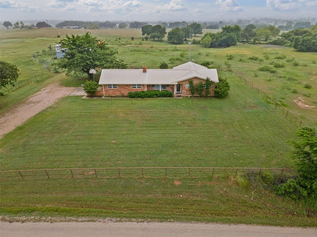 bird's eye view featuring a rural view