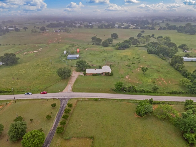 aerial view with a rural view