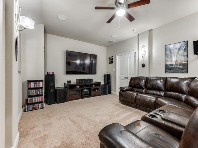 6601 Elderberry Way, Flower Mound, TX 76226 - living room with carpet flooring, ceiling fan, and baseboards