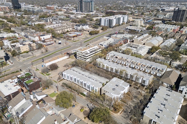 3315 Miro Pl, Dallas, TX 75204 - aerial overview of property's location with nearby urban area