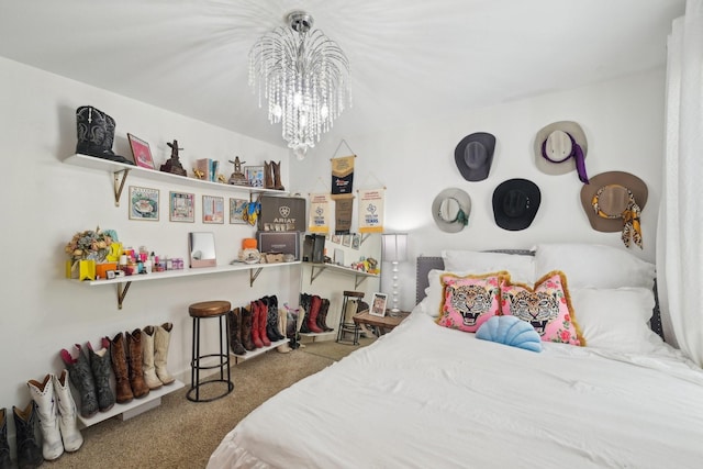 389 Meadow Hill Rd, Fort Worth, TX 76108 - carpeted bedroom with a chandelier