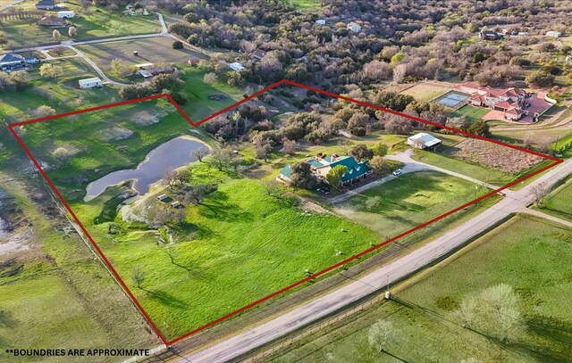 389 Meadow Hill Rd, Fort Worth, TX 76108 - aerial overview of property's location featuring property boundaries highlighted