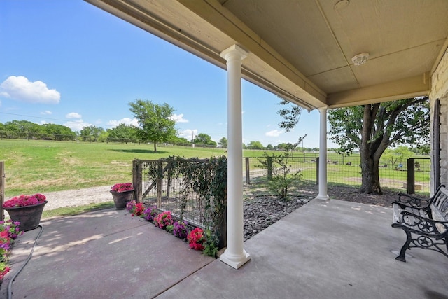 389 Meadow Hill Rd, Fort Worth, TX 76108 - view of patio featuring a view of rural / pastoral area