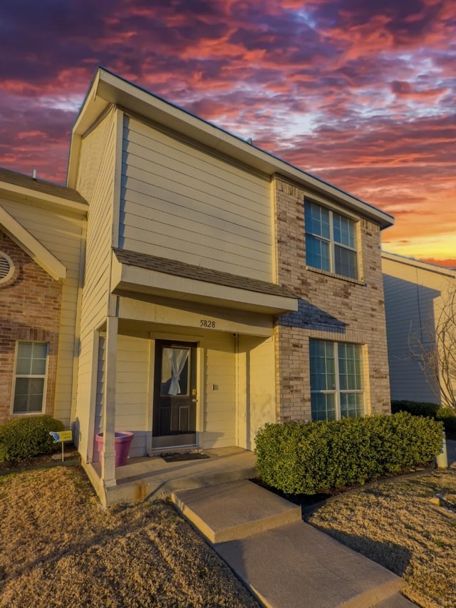 5828 Giddyup Ln, Fort Worth, TX 76179 - view of front of home featuring brick siding