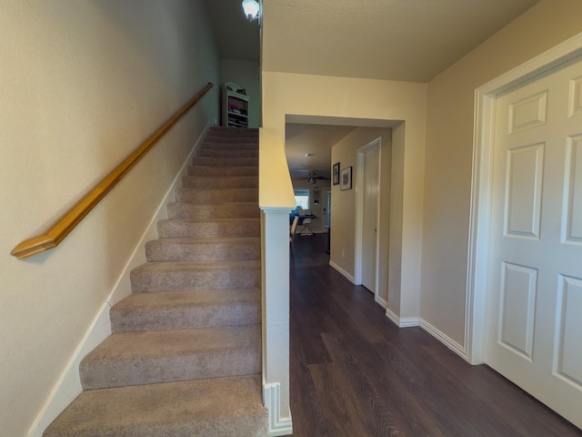 5828 Giddyup Ln, Fort Worth, TX 76179 - staircase featuring wood finished floors and baseboards