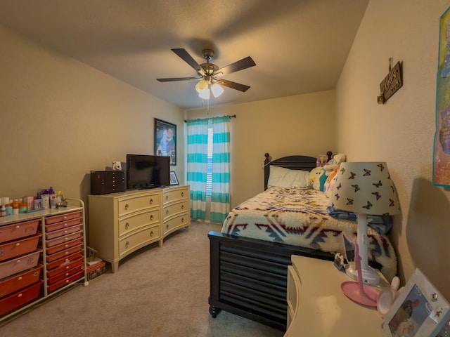 5828 Giddyup Ln, Fort Worth, TX 76179 - bedroom featuring light carpet and a ceiling fan