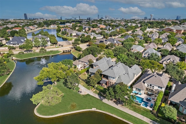 4648 Venetian Way, Frisco, TX 75034 - aerial perspective of suburban area with a large body of water
