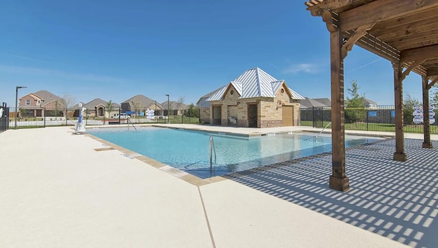 1380 Levi Ln, Forney, TX 75126 - community pool featuring a patio, fence, and a residential view