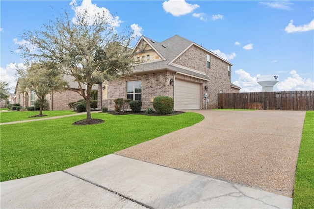 2313 Therese Dr, Waco, TX 76712 - traditional-style home with concrete driveway, brick siding, a garage, and a shingled roof