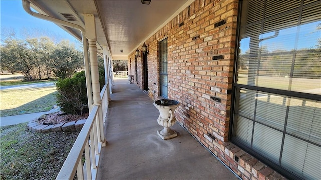 view of patio / terrace featuring visible vents and covered porch