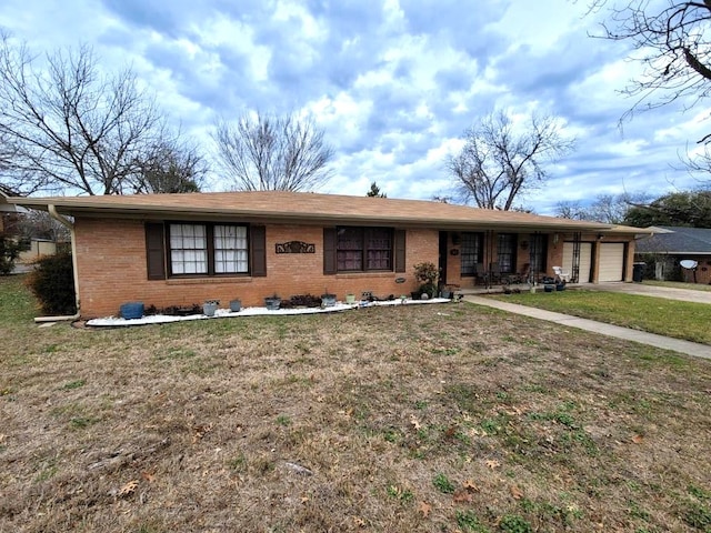 3833 Huaco Ln, Waco, TX 76710 - single story home featuring brick siding, a garage, a front lawn, and driveway