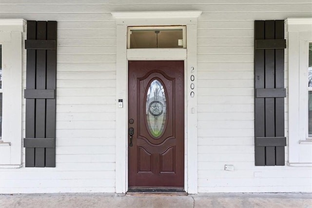 view of doorway to property