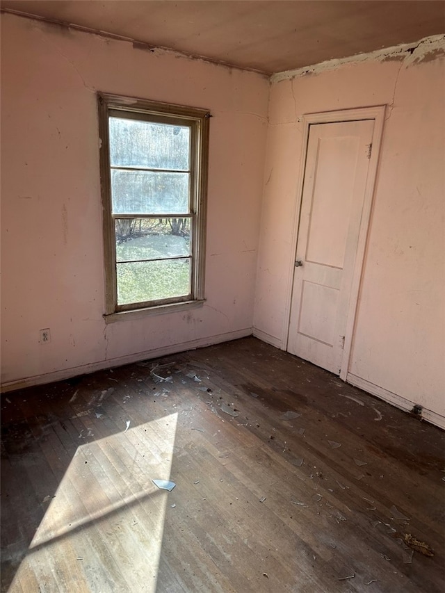 empty room with wood-type flooring