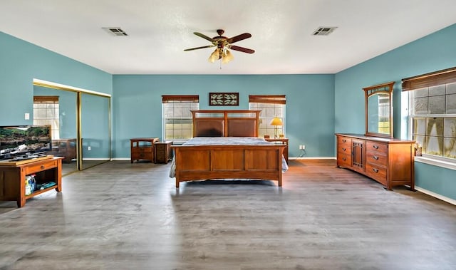 556 Old Speegleville Rd, Woodway, TX 76712 - bedroom featuring baseboards, multiple windows, and a closet