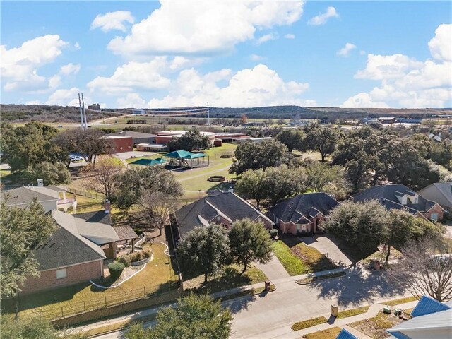 drone / aerial view with a residential view