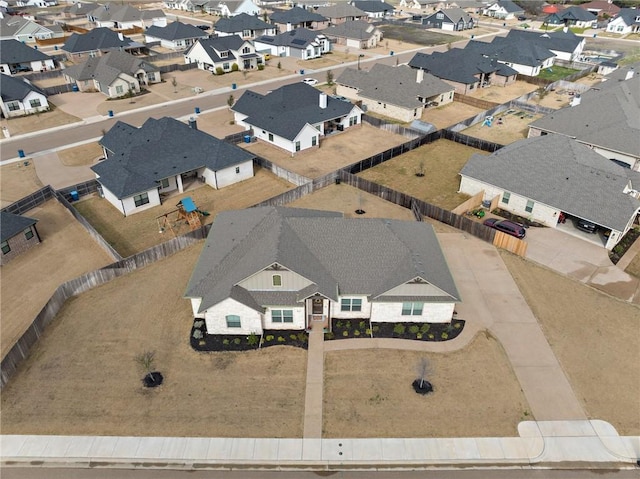 bird's eye view featuring a residential view