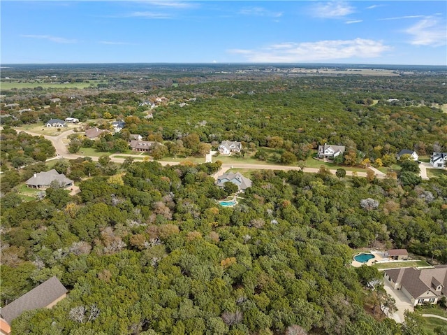 aerial view with a forest view