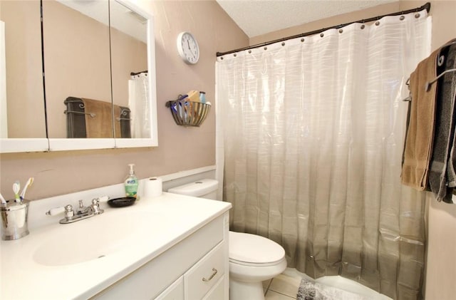 332 Crescent Dr, Hewitt, TX 76643 - full bathroom featuring toilet, vanity, and tile patterned flooring