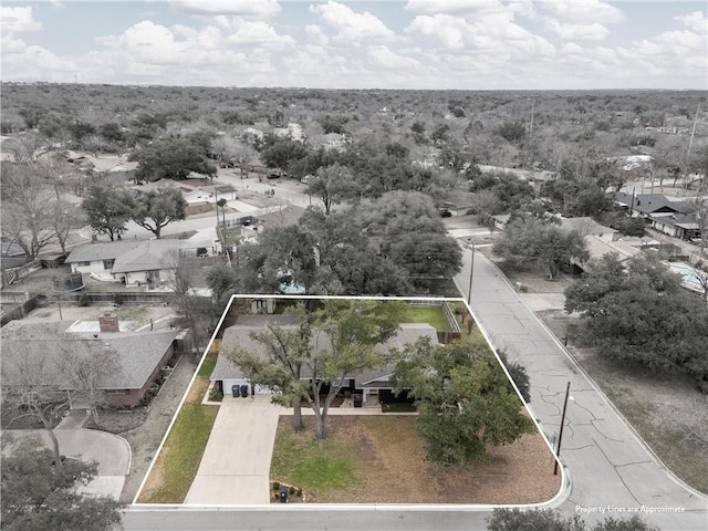 4209 Chestnut Rd, Temple, TX 76502 - bird's eye view with a residential view