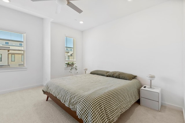 851 Cavitt Ct, Prosper, TX 75078 - carpeted bedroom with recessed lighting, baseboards, and ceiling fan