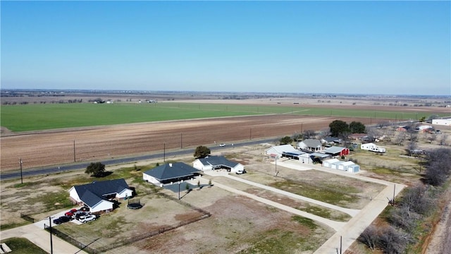 bird's eye view with a rural view