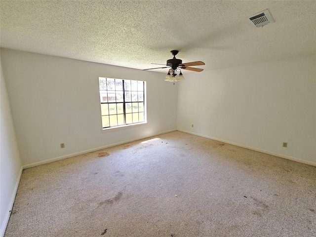 338 Lcr 866, Donie, TX 75838 - carpeted spare room featuring ceiling fan, a textured ceiling, and baseboards